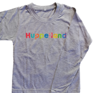 Huppelland T-hemp LANGmou Grys